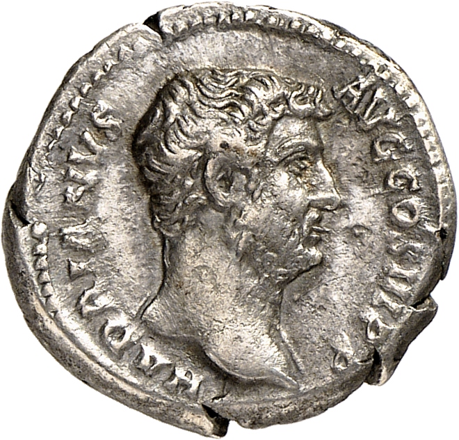RIC II, Part 3 (second edition) Hadrian 2048 Hadrian obverse, Head of Hadrian, right