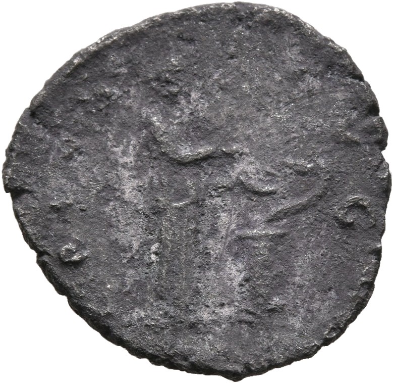 Hadrian reverse — Salus standing right, holding patera; to right, altar with snake coiled around