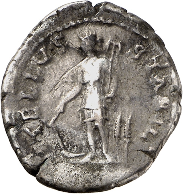 RIC II, Part 3 (second edition) Hadrian 2052 Hadrian reverse, Tellus standing left, holding plough and usually hoe or rake...