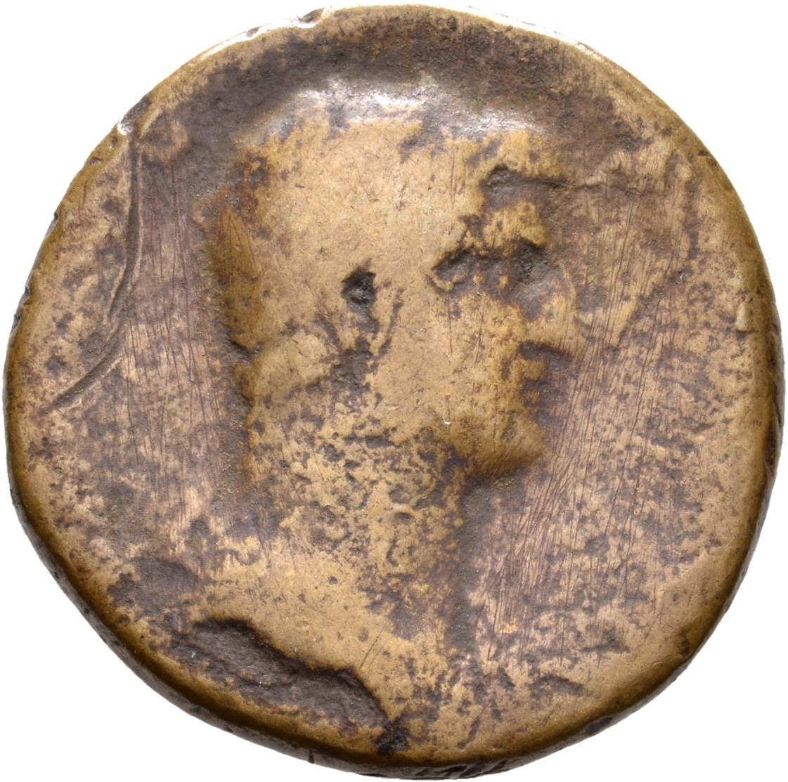 RIC II, Part 3 (second edition) Hadrian 2065 Hadrian obverse, Bust of Hadrian, laureate, draped, right, viewed from rear o...