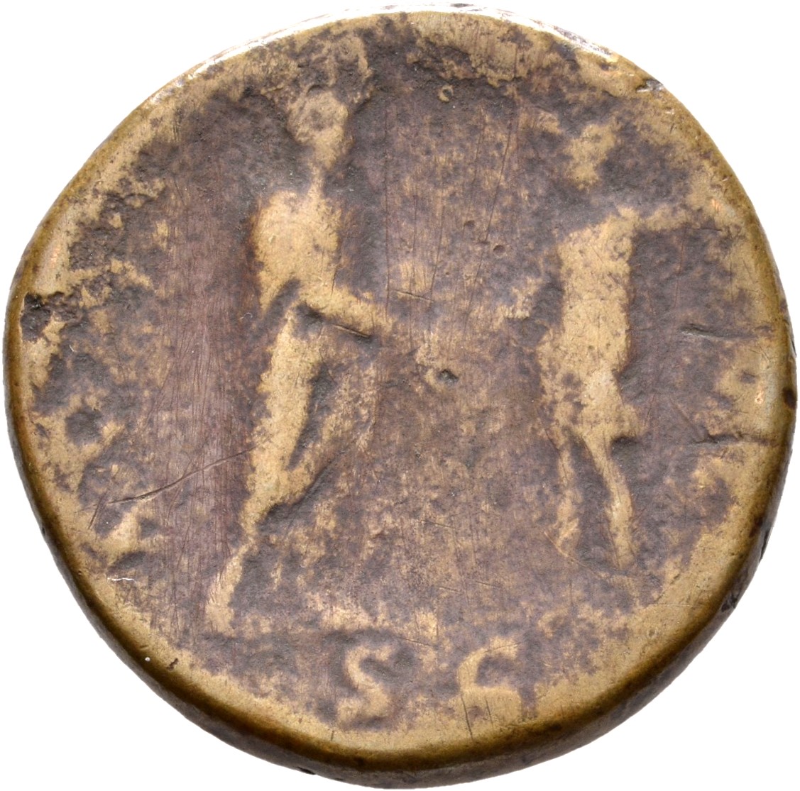RIC II, Part 3 (second edition) Hadrian 2065 Hadrian reverse, Hadrian standing right, holding scroll and greeting Roma, st...