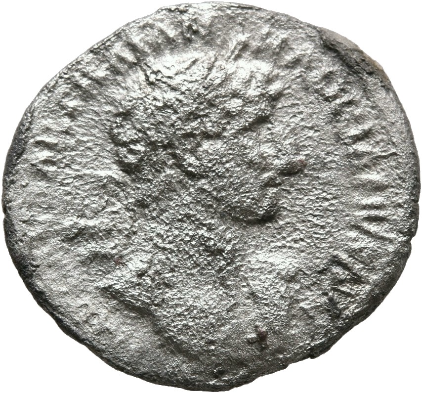RIC II, Part 3 (second edition) Hadrian 207 Hadrian obverse, Bust of Hadrian, laureate, bare chest, traces of drapery on f...
