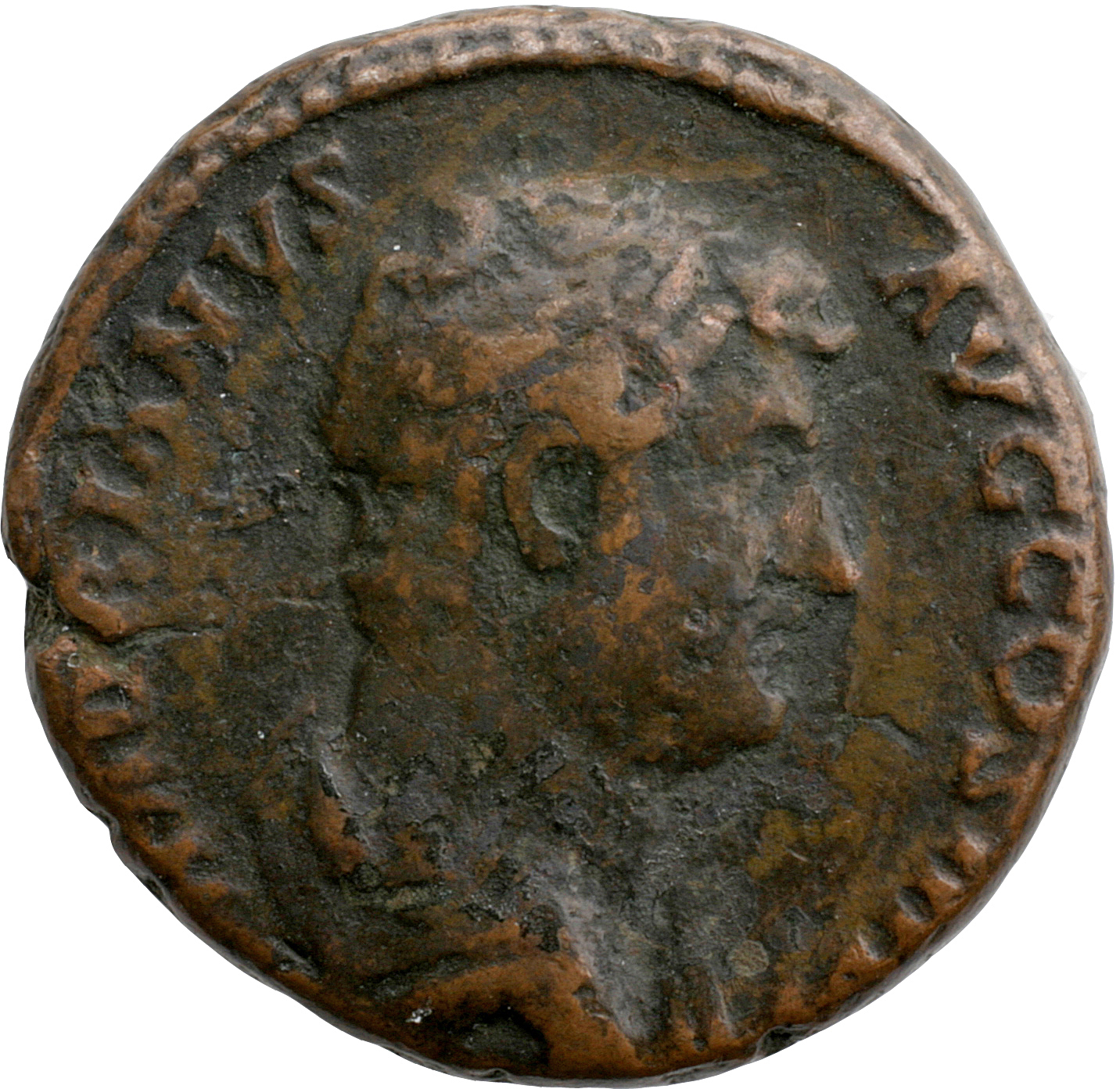 RIC II, Part 3 (second edition) Hadrian 2081 Hadrian obverse, Bust of Hadrian, draped, right, viewed from rear or side