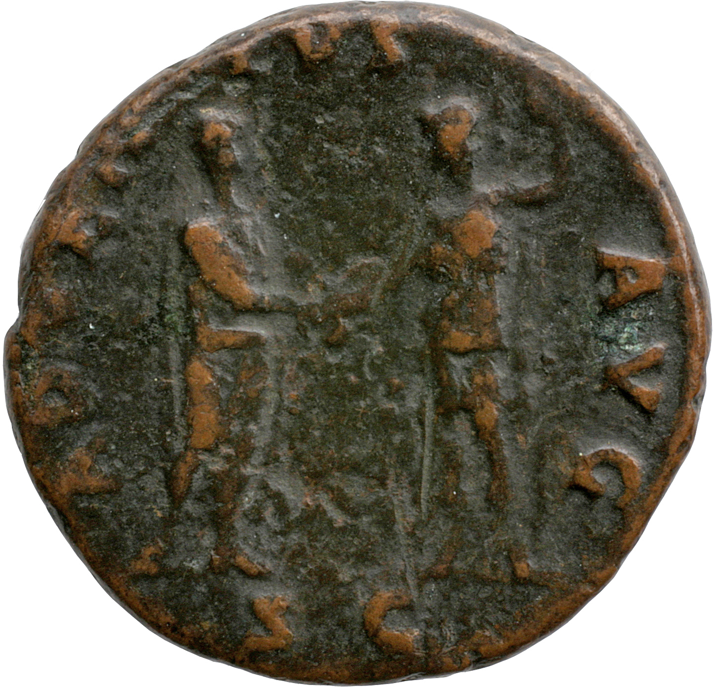 RIC II, Part 3 (second edition) Hadrian 2081 Hadrian reverse, Hadrian standing right, holding scroll and greeting Roma, st...