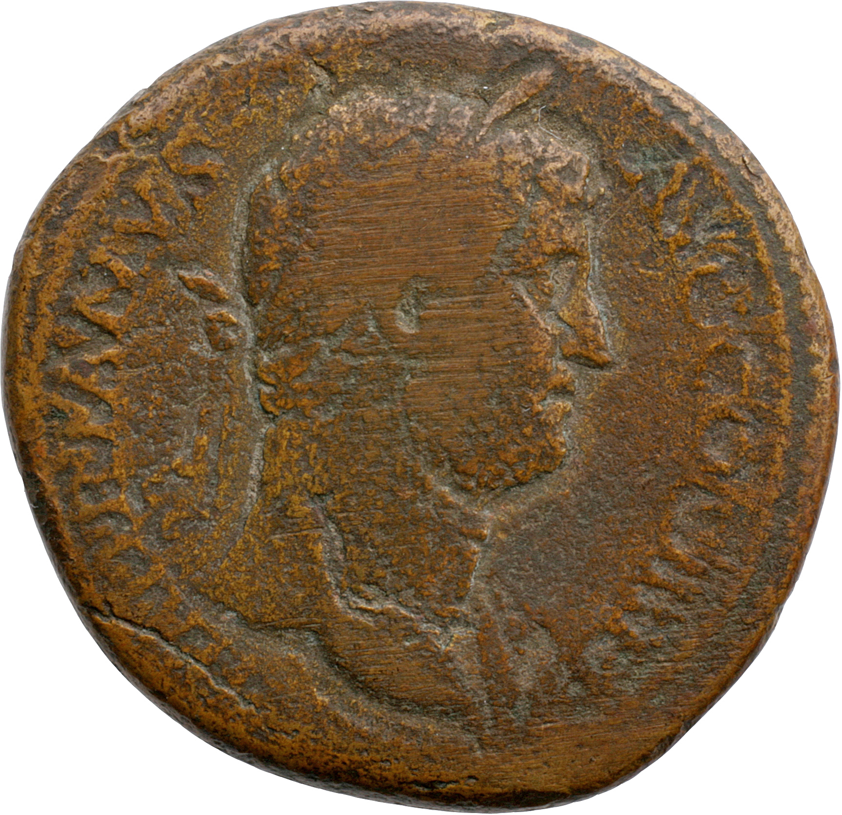 RIC II, Part 3 (second edition) Hadrian 2086 Hadrian obverse, Bust of Hadrian, laureate, draped, right, viewed from rear o...