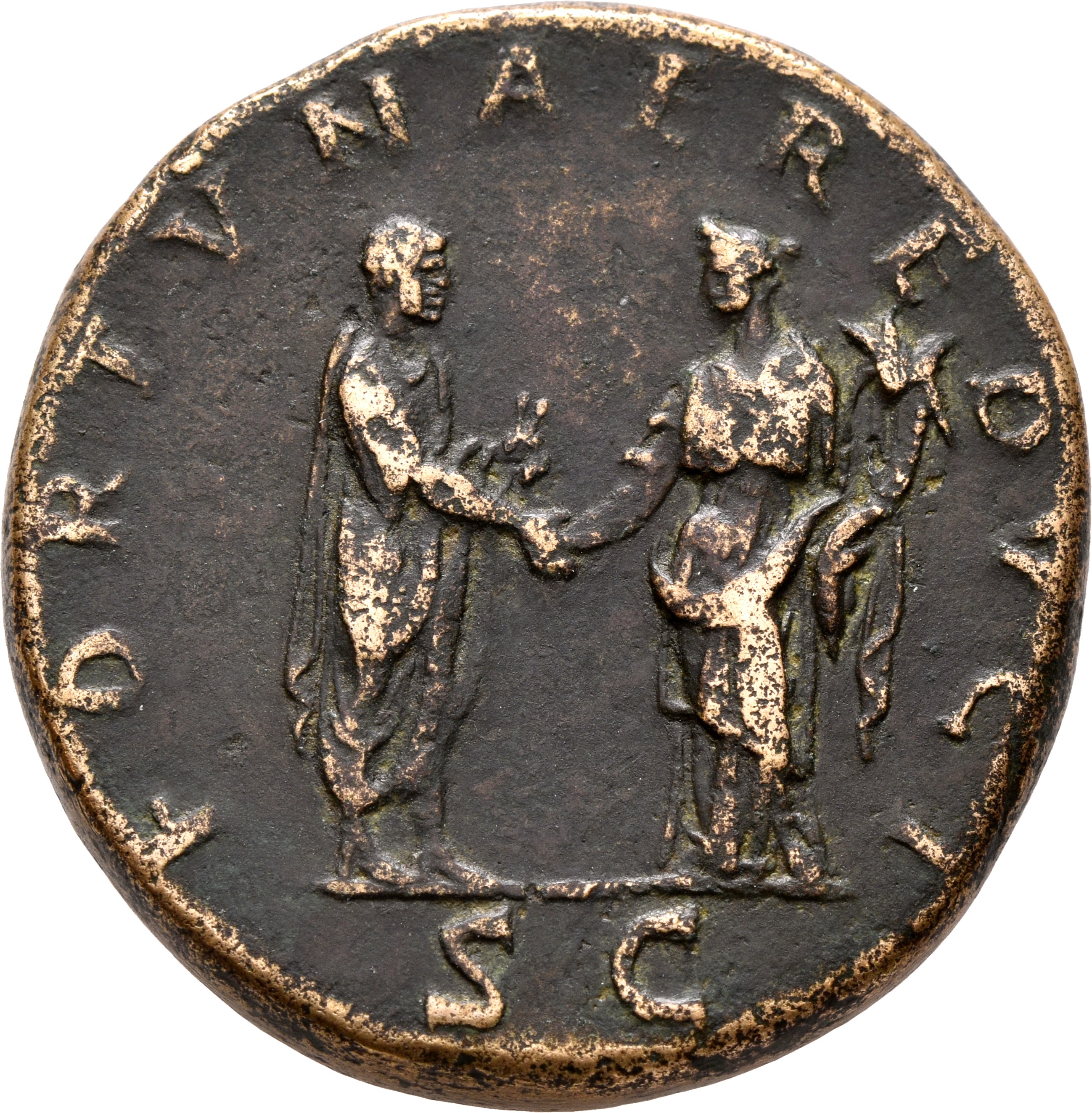 RIC II, Part 3 (second edition) Hadrian 2097 Hadrian reverse, Hadrian standing right, holding scroll and greeting Fortuna,...