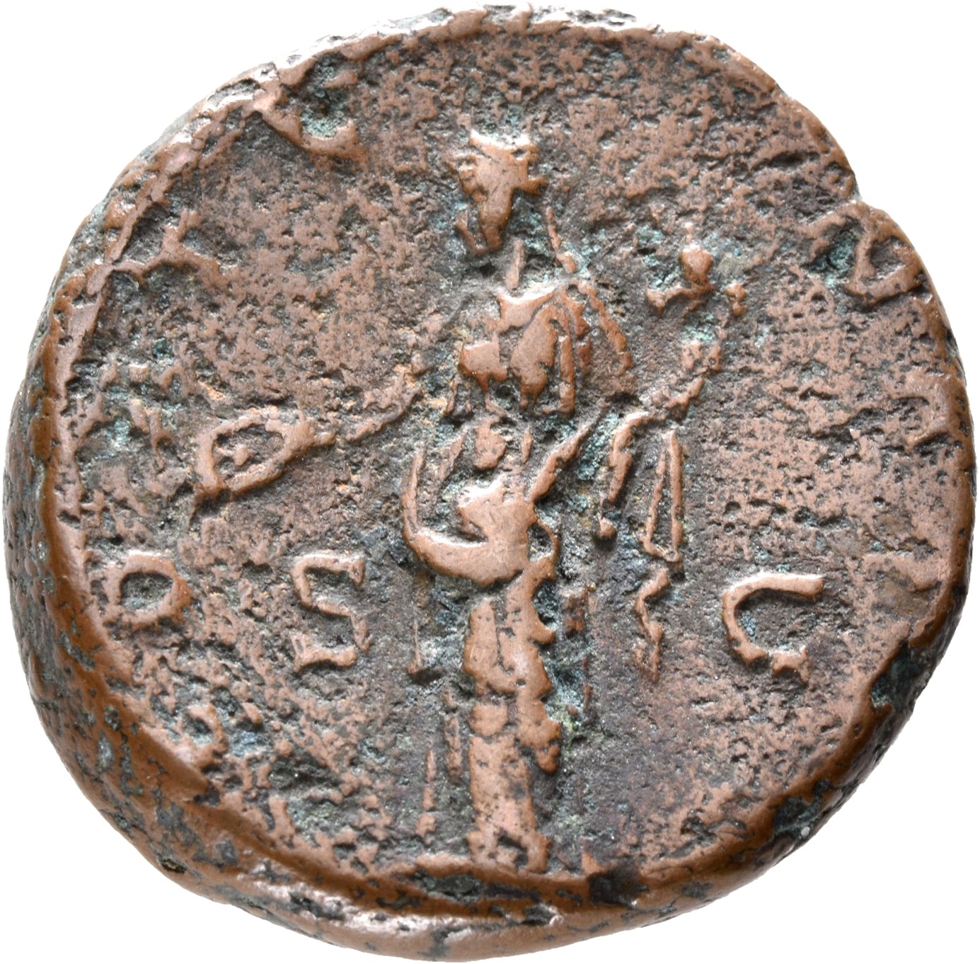 RIC II, Part 3 (second edition) Hadrian 2121 Hadrian reverse, Fortuna standing left, holding patera and cornucopia