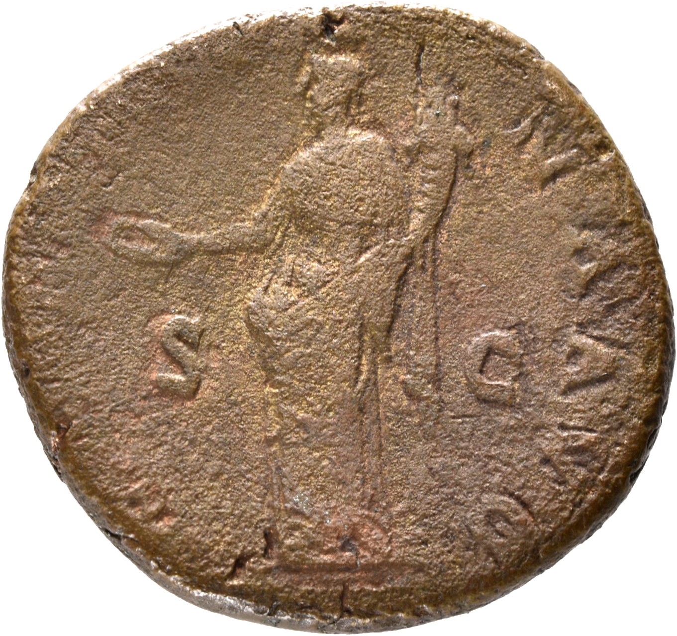 RIC II, Part 3 (second edition) Hadrian 2123 Hadrian reverse, Fortuna standing left, holding patera and cornucopia