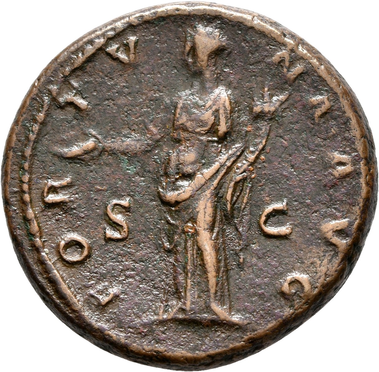 RIC II, Part 3 (second edition) Hadrian 2123 Hadrian reverse, Fortuna standing left, holding patera and cornucopia