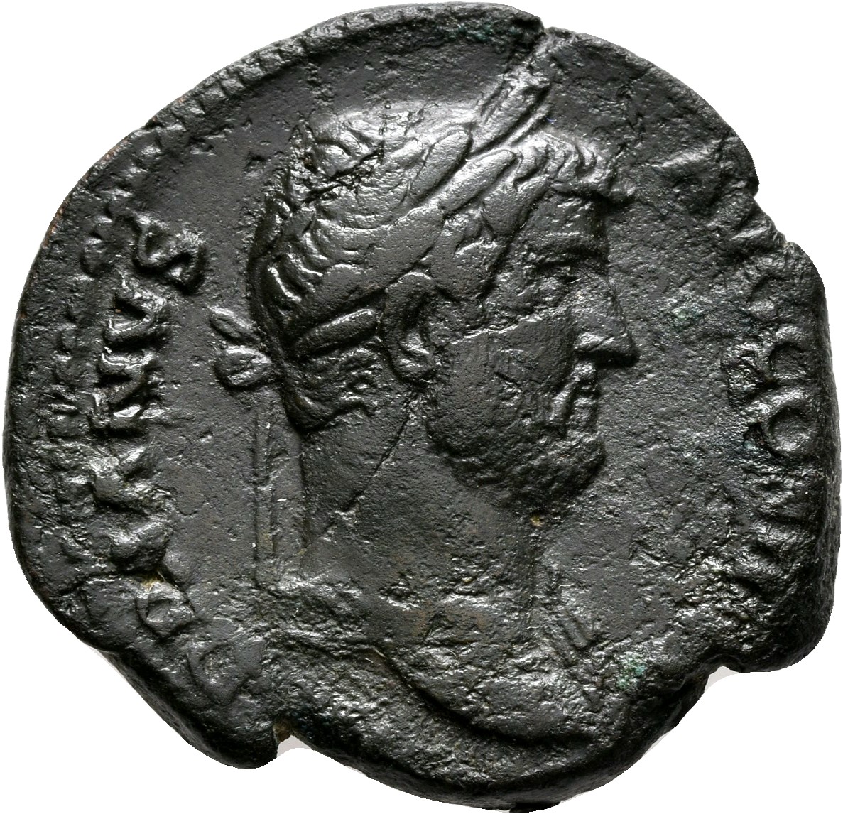 RIC II, Part 3 (second edition) Hadrian 2143 Hadrian obverse, Head of Hadrian, laureate, right