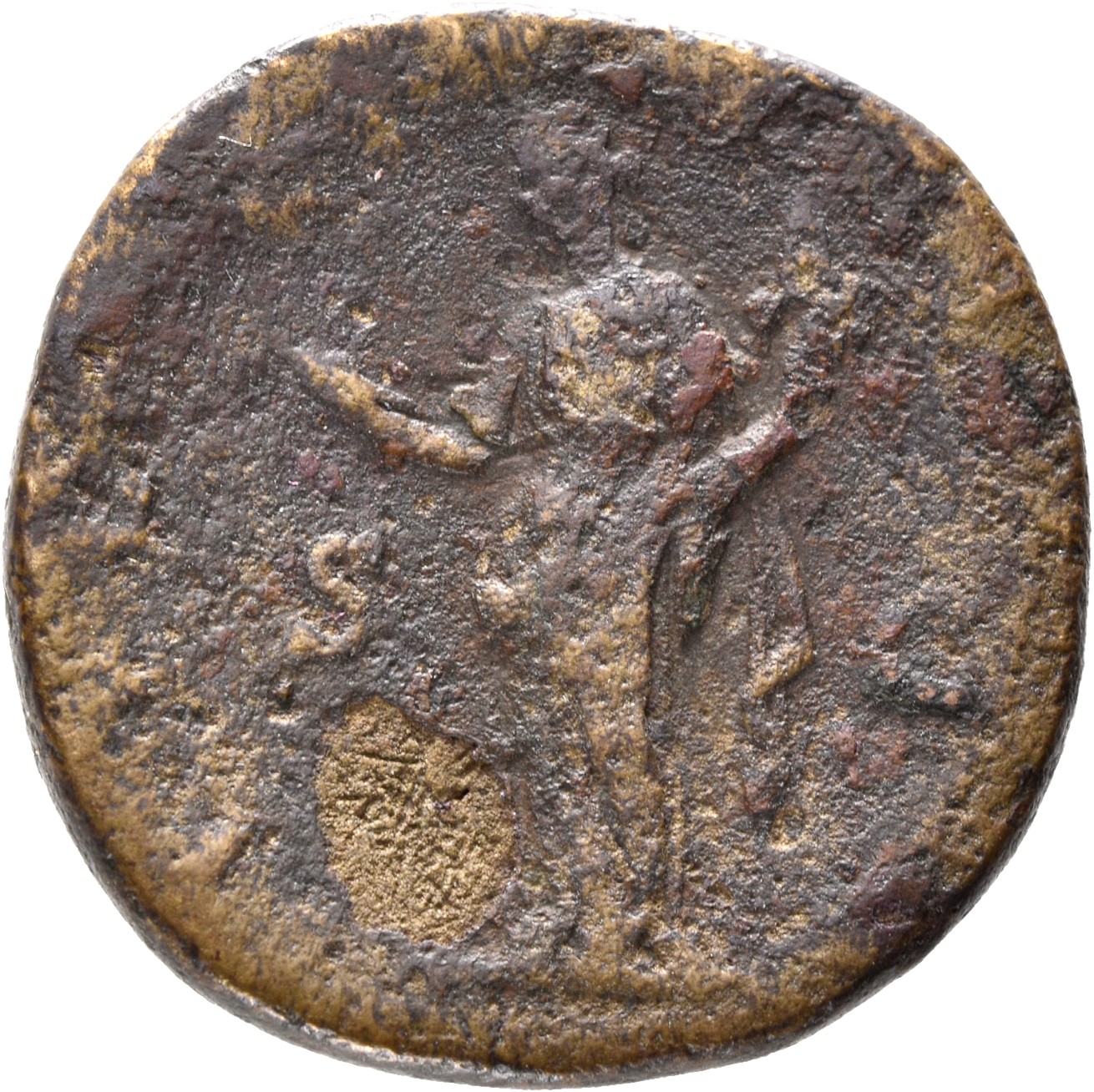 RIC II, Part 3 (second edition) Hadrian 2157 Hadrian reverse, Felicitas standing left, holding branch or caduceus and corn...