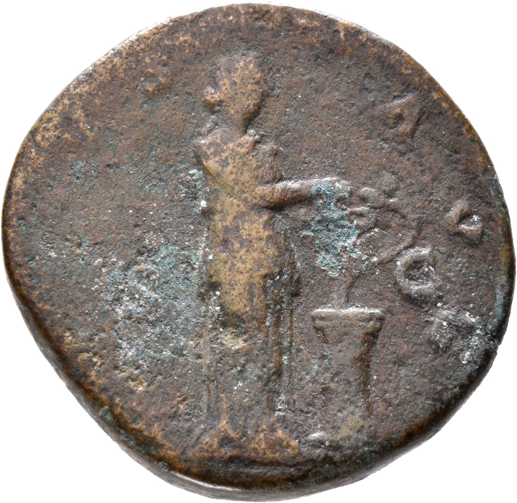 RIC II, Part 3 (second edition) Hadrian 2168 Hadrian reverse, Salus standing right, holding patera; to right, altar with s...