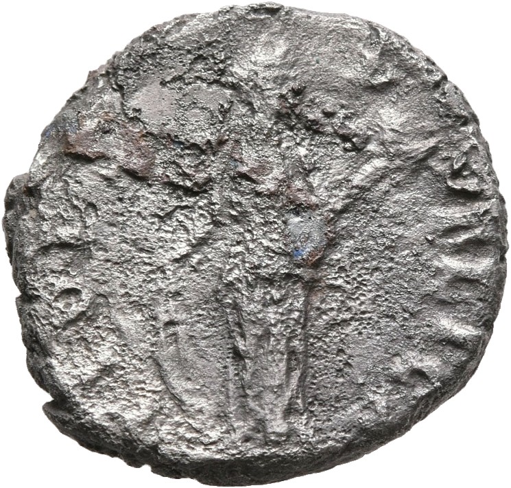 RIC II, Part 3 (second edition) Hadrian 2199 Hadrian reverse, Fides standing right, holding corn ears and dish of fruits