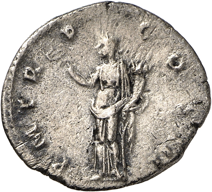 RIC II, Part 3 (second edition) Hadrian 220 Hadrian reverse, Felicitas, standing left, holding caduceus and cornucopia