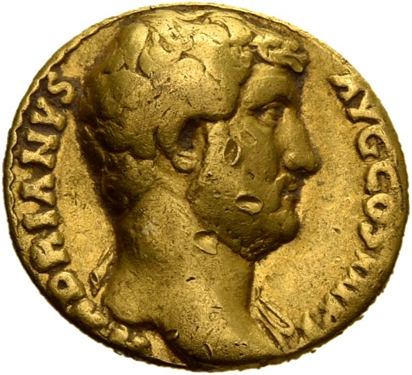 RIC II, Part 3 (second edition) Hadrian 2208 Hadrian obverse, Head of Hadrian, right