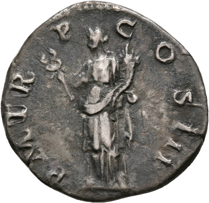 RIC II, Part 3 (second edition) Hadrian 221 Hadrian reverse, Felicitas, standing left, holding caduceus and cornucopia
