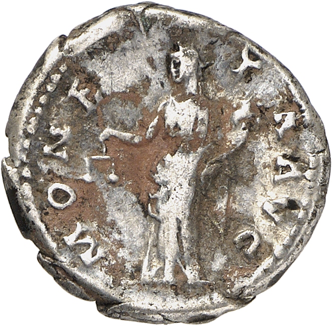 RIC II, Part 3 (second edition) Hadrian 2224 Hadrian reverse, Moneta standing left, holding scales and cornucopia
