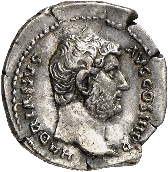 RIC II, Part 3 (second edition) Hadrian 2224 Hadrian obverse, Head of Hadrian, right