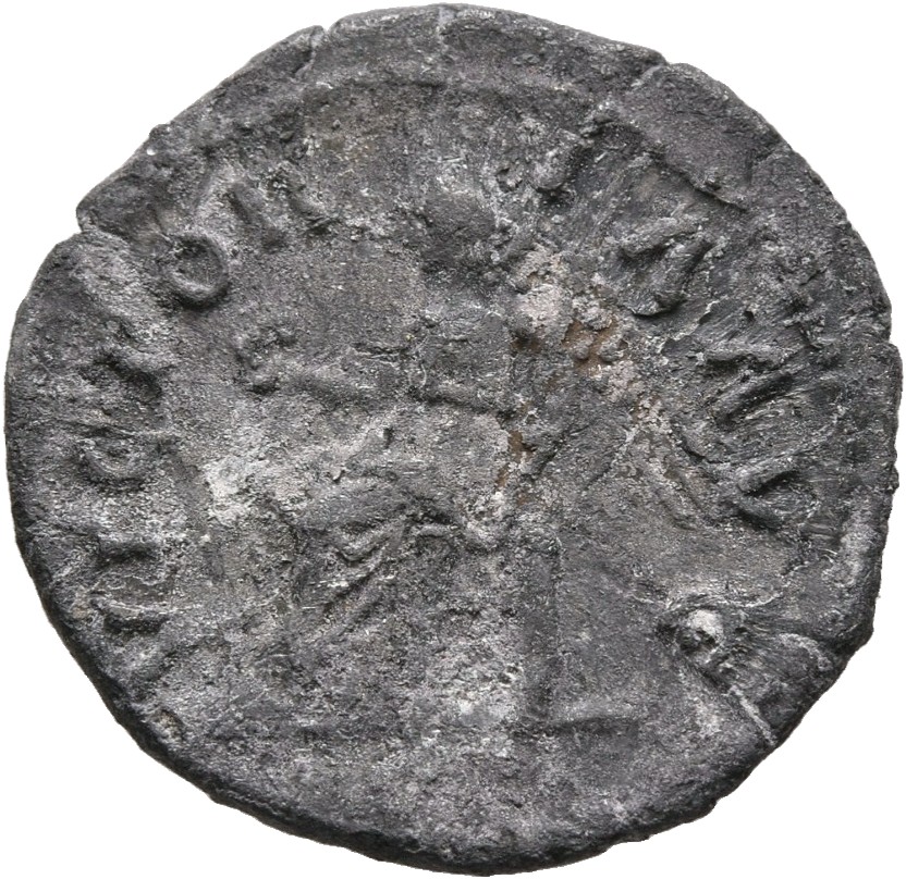 RIC II, Part 3 (second edition) Hadrian 2243 Hadrian reverse, Victory seated left, holding wreath and palm