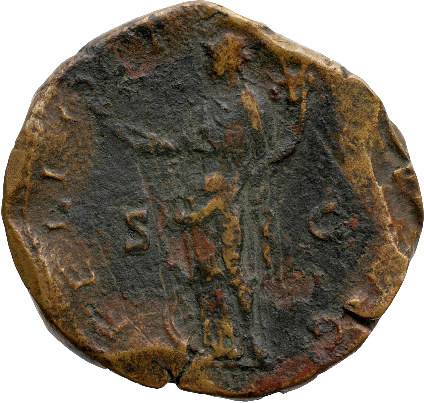 RIC II, Part 3 (second edition) Hadrian 2250 Hadrian reverse, Felicitas standing left, holding caduceus and cornucopia; by...