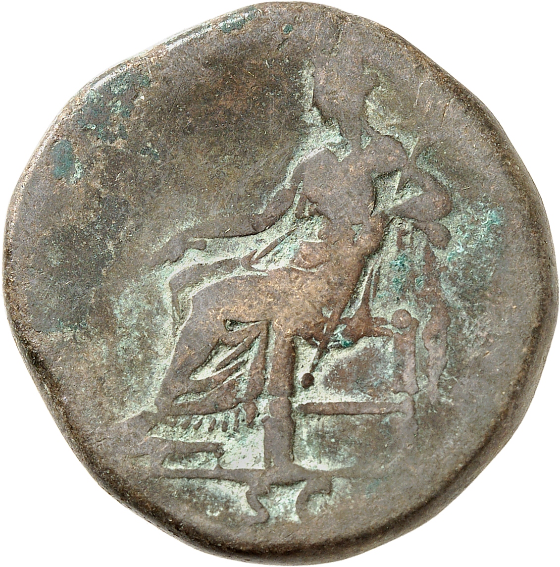 RIC II, Part 3 (second edition) Hadrian 2262 Hadrian reverse, Pax seated left, holding branch and sceptre