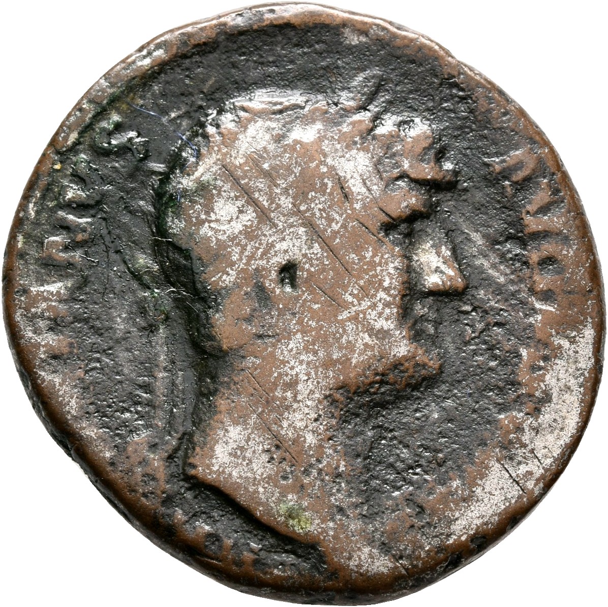 RIC II, Part 3 (second edition) Hadrian 2269 Hadrian obverse, Head of Hadrian, laureate, right