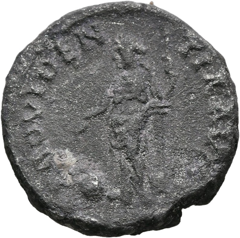 RIC II, Part 3 (second edition) Hadrian 2319 Hadrian reverse, Providentia standing left, usually leaning against column, p...