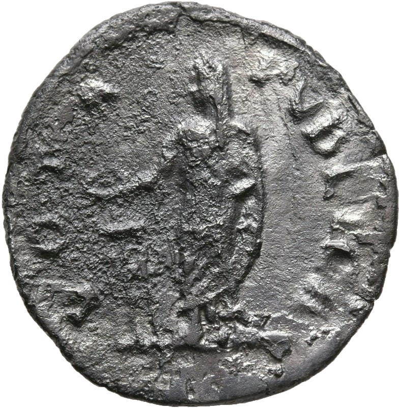 RIC II, Part 3 (second edition) Hadrian 2325 Hadrian reverse, Hadrian standing left, holding patera over altar to left