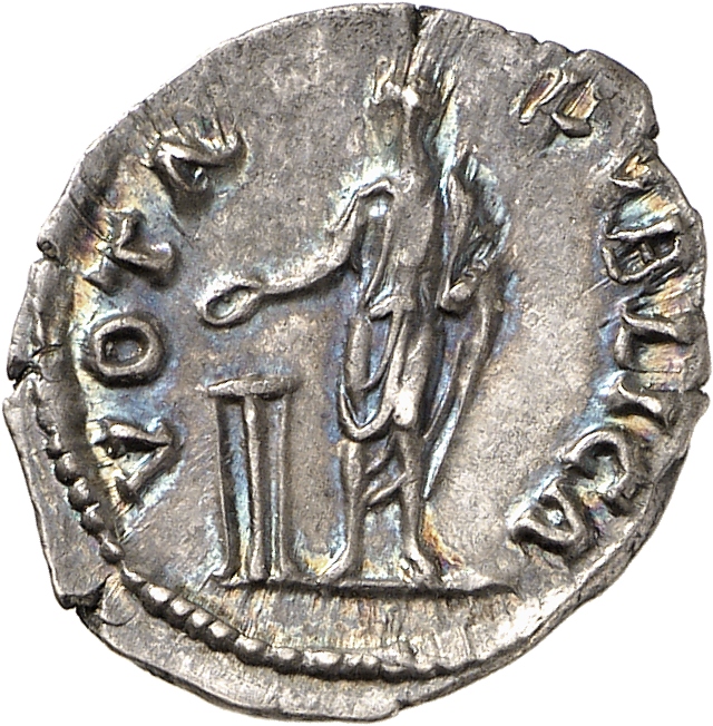 RIC II, Part 3 (second edition) Hadrian 2326 Hadrian reverse, Hadrian standing left, holding patera over altar to left