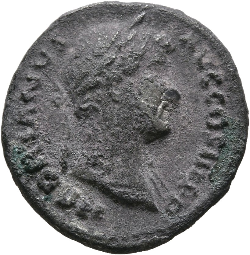 RIC II, Part 3 (second edition) Hadrian 2328 Hadrian obverse, Bust of Hadrian, laureate, draped, right, viewed from rear o...