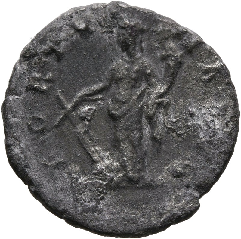 RIC II, Part 3 (second edition) Hadrian 2334 Hadrian reverse, Fortuna standing left, holding rudder and cornucopia