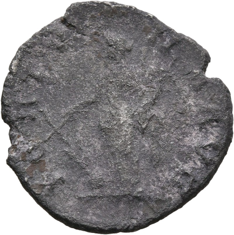 Hadrian reverse — Fortuna standing left, holding rudder and cornucopia