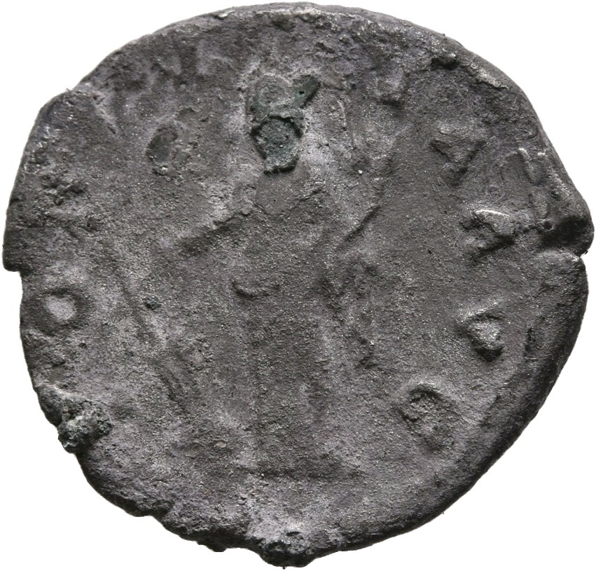 RIC II, Part 3 (second edition) Hadrian 2335 Hadrian reverse, Fortuna standing left, holding rudder and cornucopia
