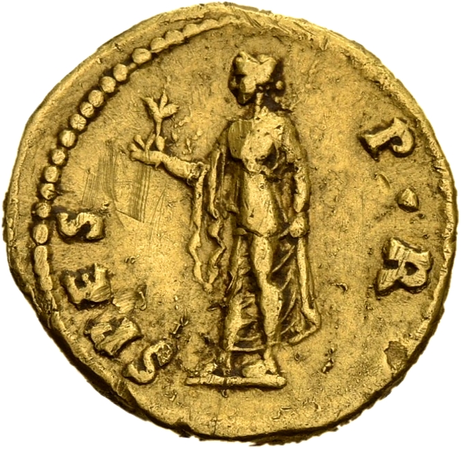 RIC II, Part 3 (second edition) Hadrian 2357 Hadrian reverse, Spes advancing left, holding flower and robe