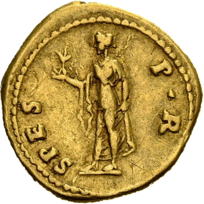 RIC II, Part 3 (second edition) Hadrian 2357 Hadrian reverse, Spes advancing left, holding flower and robe