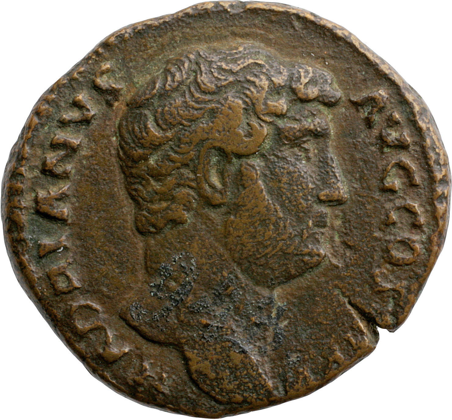RIC II, Part 3 (second edition) Hadrian 2374 Hadrian obverse, Head of Hadrian, right