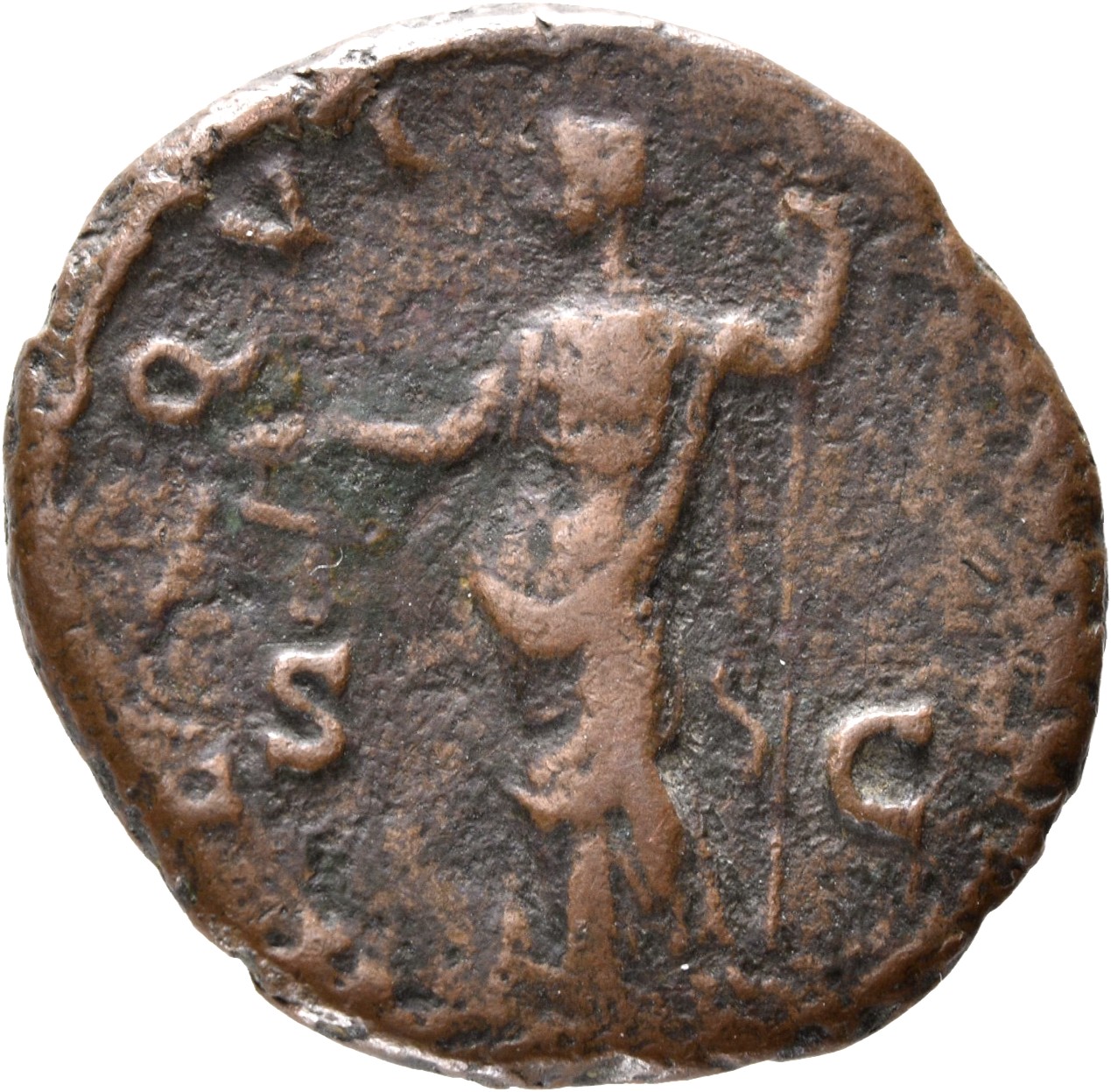 RIC II, Part 3 (second edition) Hadrian 2374 Hadrian reverse, Aequitas standing left, holding scales and sceptre