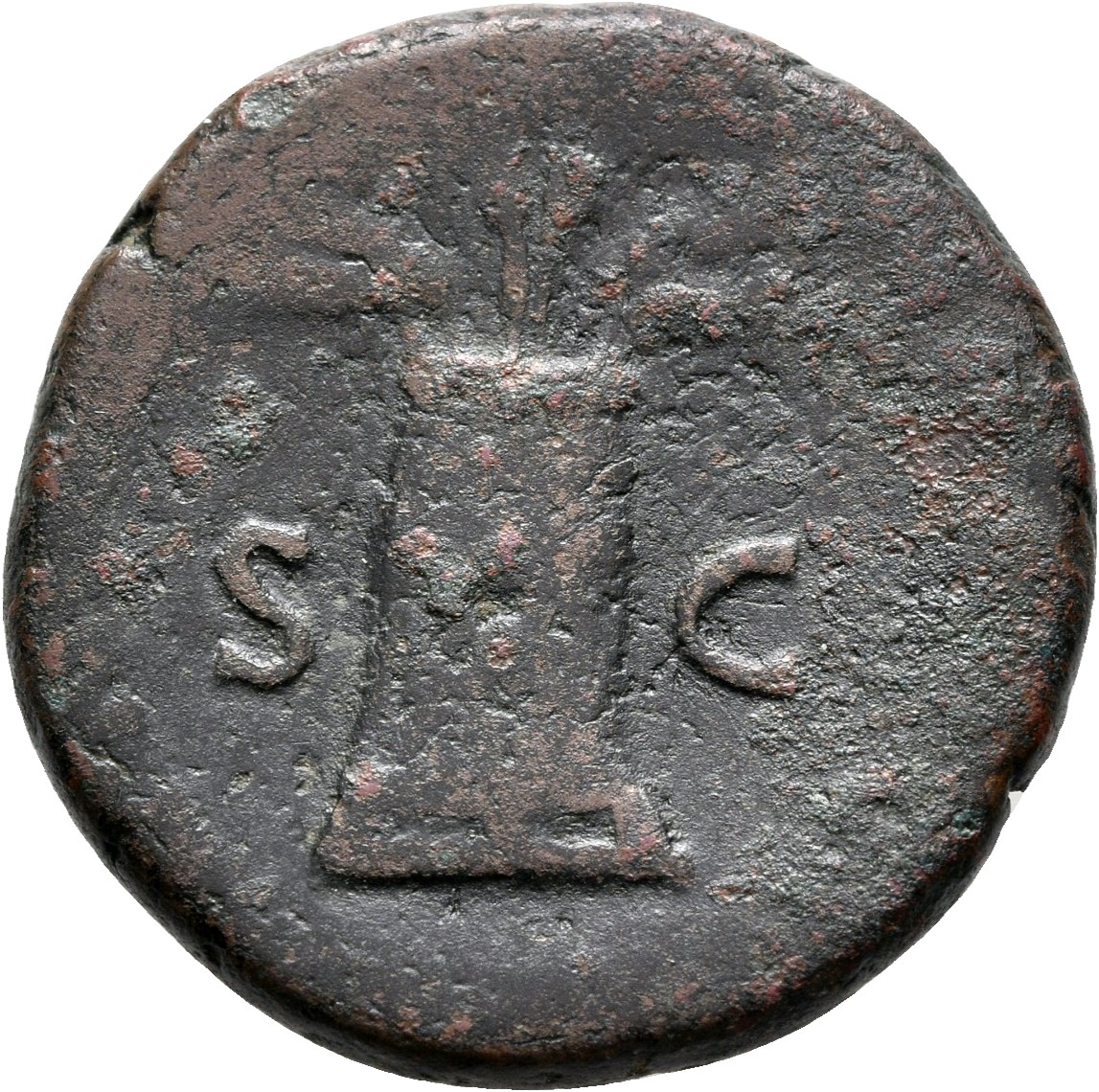 RIC II, Part 3 (second edition) Hadrian 2378 Hadrian reverse, Modius with corn ears and poppies