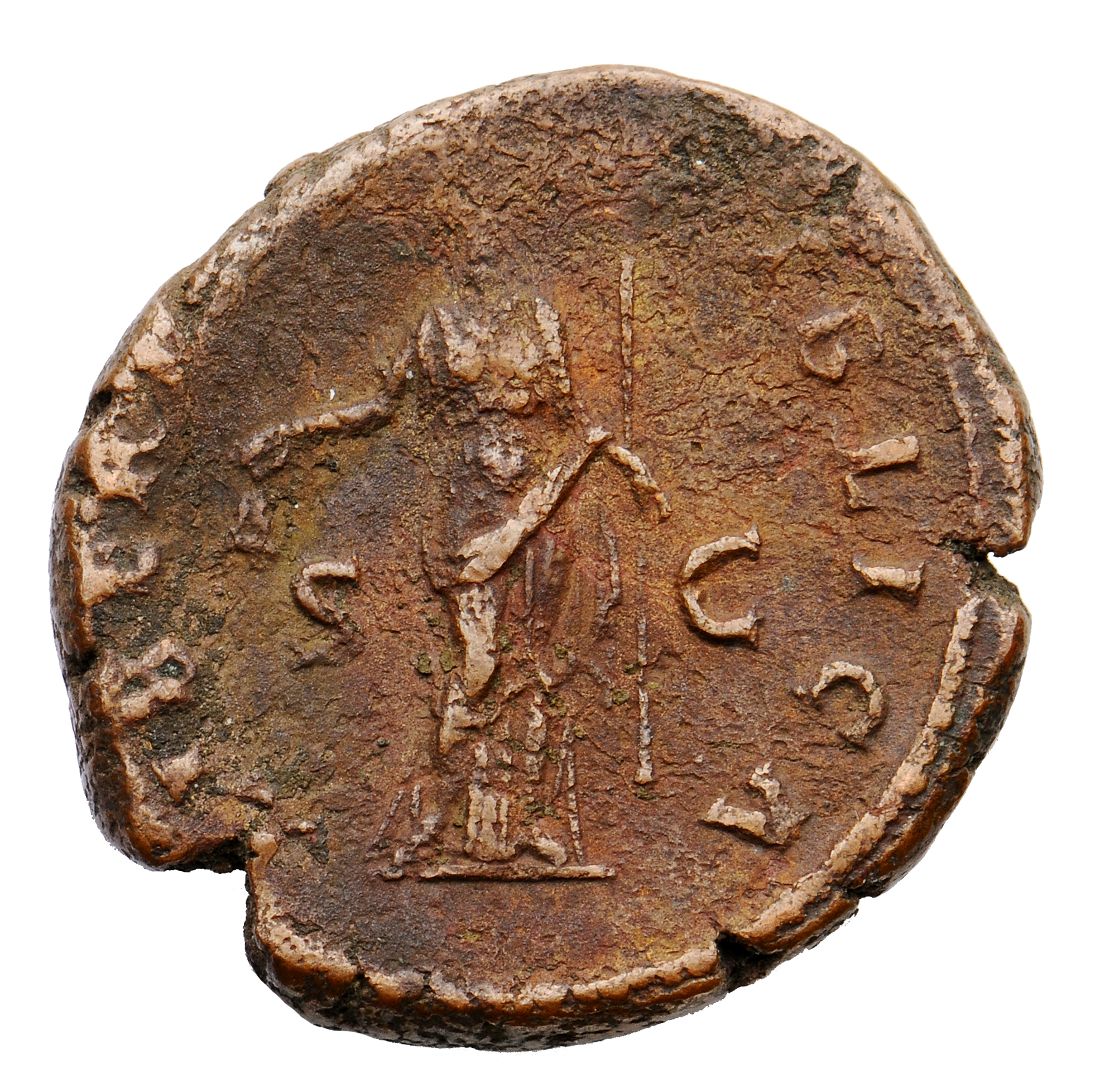RIC II, Part 3 (second edition) Hadrian 2382 Hadrian reverse, Libertas standing left, holding pileus and vindicta or sceptre