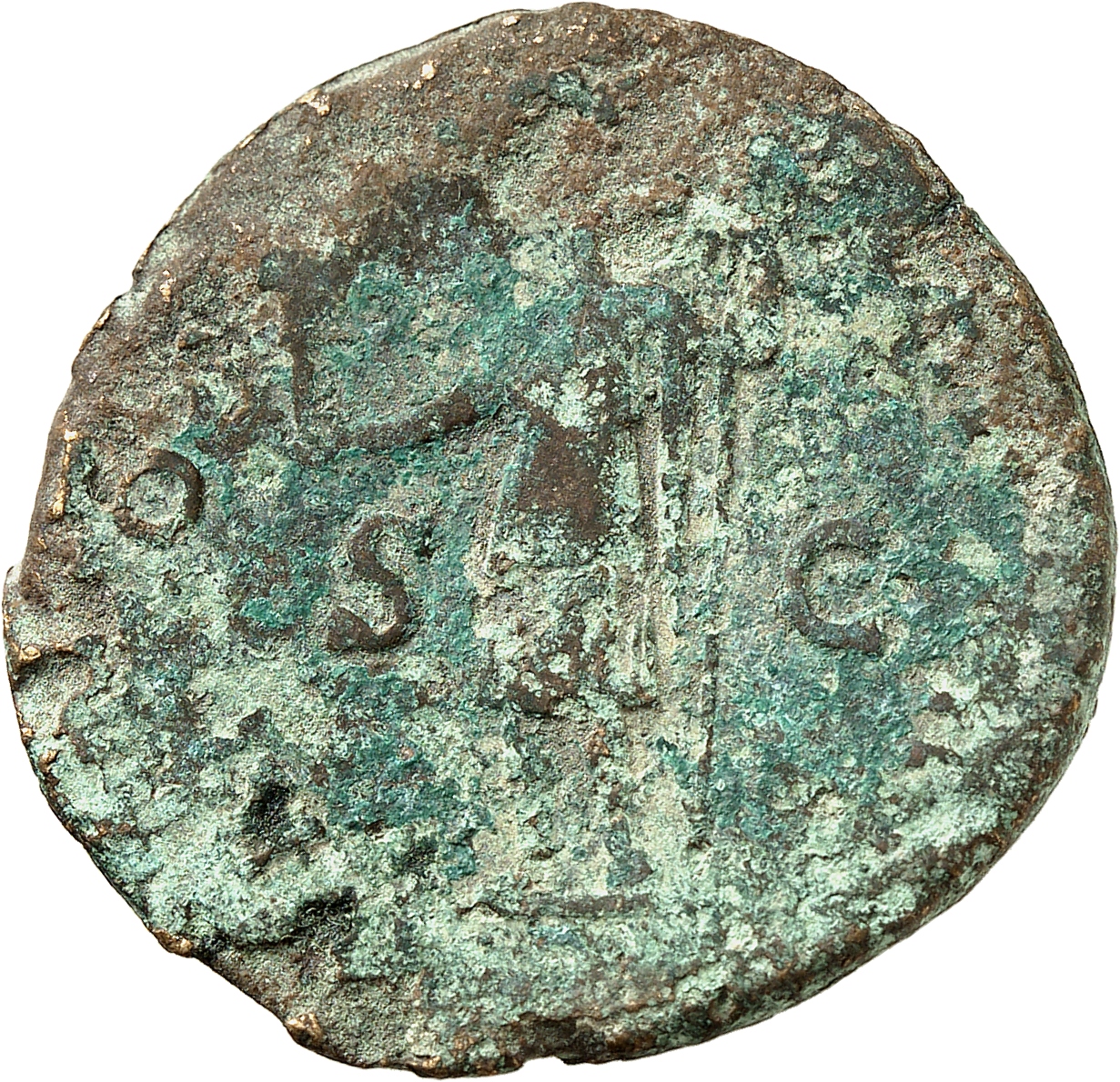 RIC II, Part 3 (second edition) Hadrian 2416 Hadrian reverse, Roma, wearing Amazon-style short tunic, standing left, holdi...