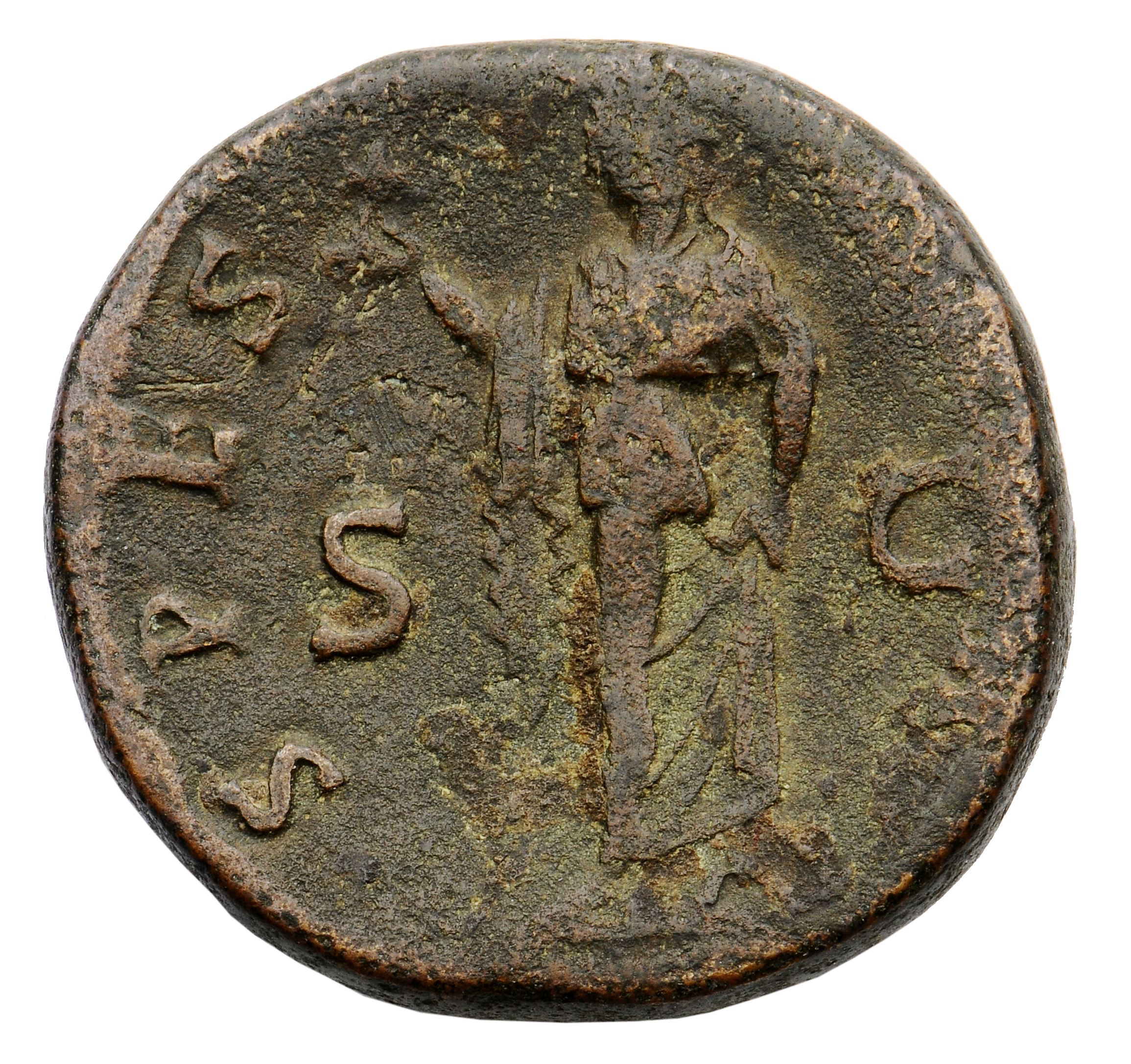 RIC II, Part 3 (second edition) Hadrian 2429 Hadrian reverse, Spes advancing left, holding flower and robe