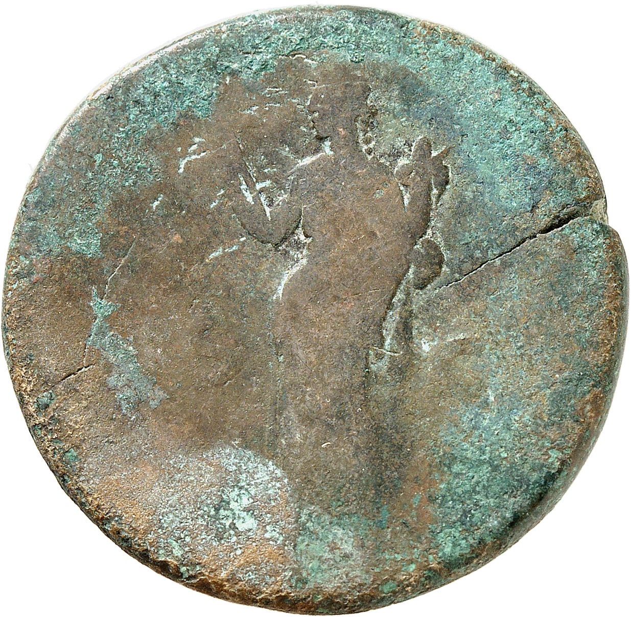 RIC II, Part 3 (second edition) Hadrian 243 Hadrian reverse, Felicitas, standing left, holding caduceus and cornucopia