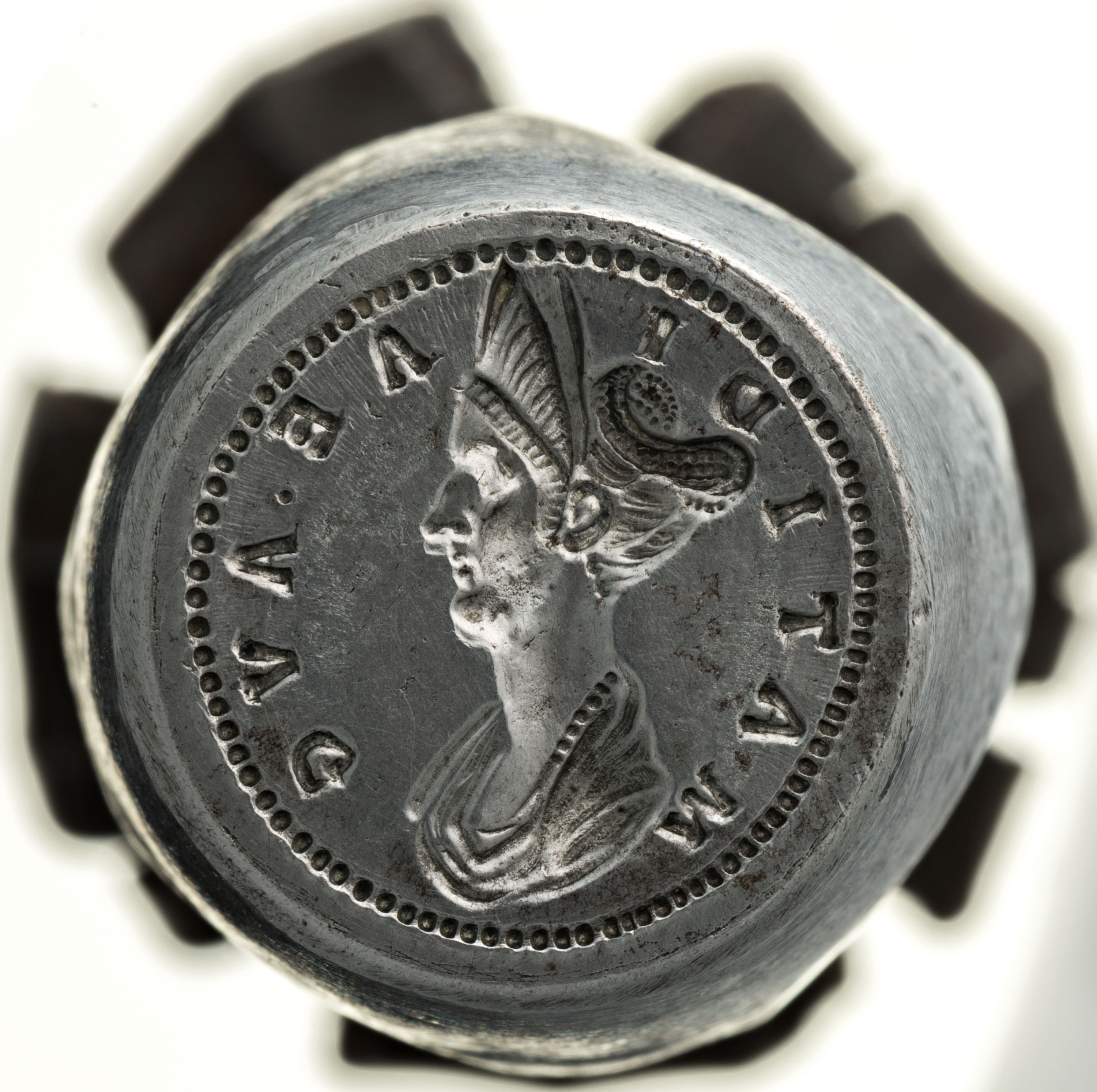 RIC II, Part 3 (second edition) Hadrian 2450 Hadrian obverse, Bust of Matidia, diademed, wearing double stephane with hair...