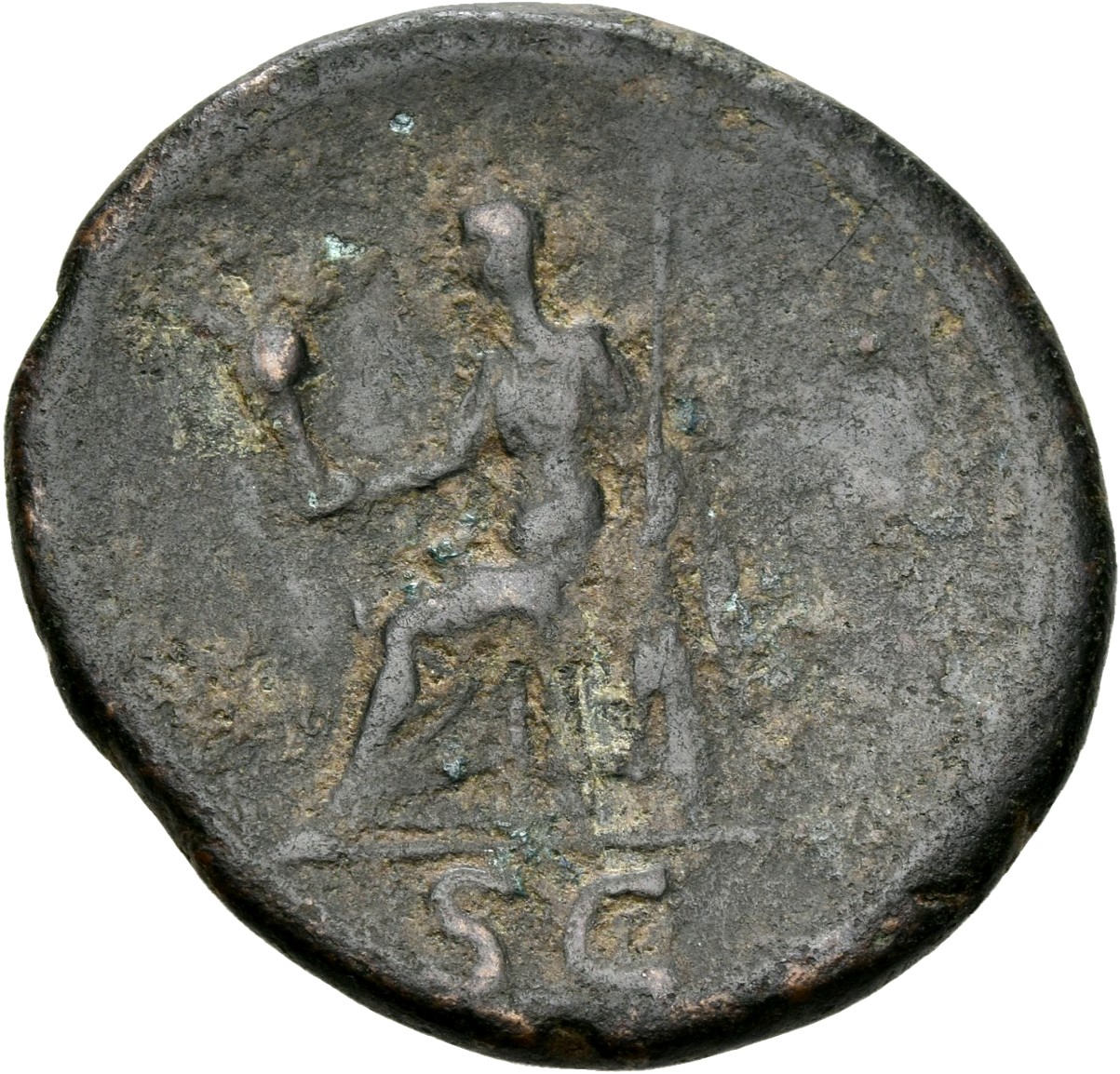 RIC II, Part 3 (second edition) Hadrian 2477 Hadrian reverse, Vesta seated left, holding palladium and sceptre