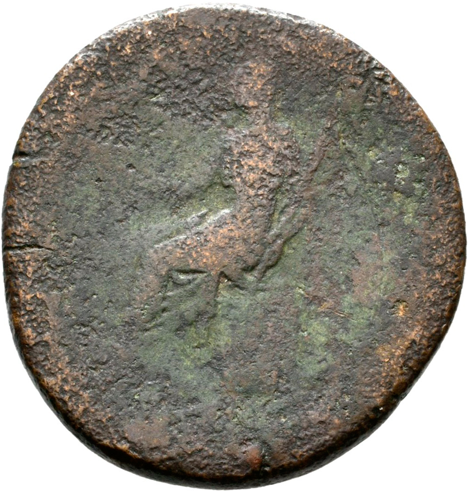 RIC II, Part 3 (second edition) Hadrian 2477 Hadrian reverse, Vesta seated left, holding palladium and sceptre
