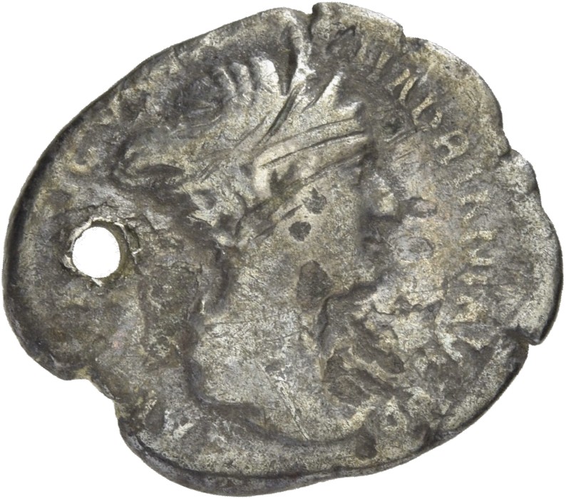 RIC II, Part 3 (second edition) Hadrian 2483 Hadrian obverse, Bust of Sabina, wearing double stephane with hair braided an...