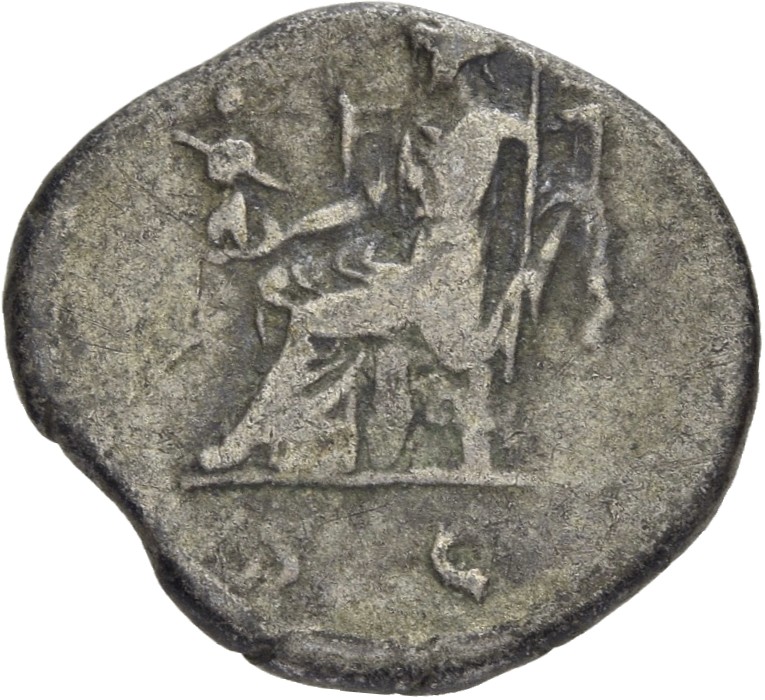 RIC II, Part 3 (second edition) Hadrian 2483 Hadrian reverse, Vesta seated left, holding palladium and sceptre
