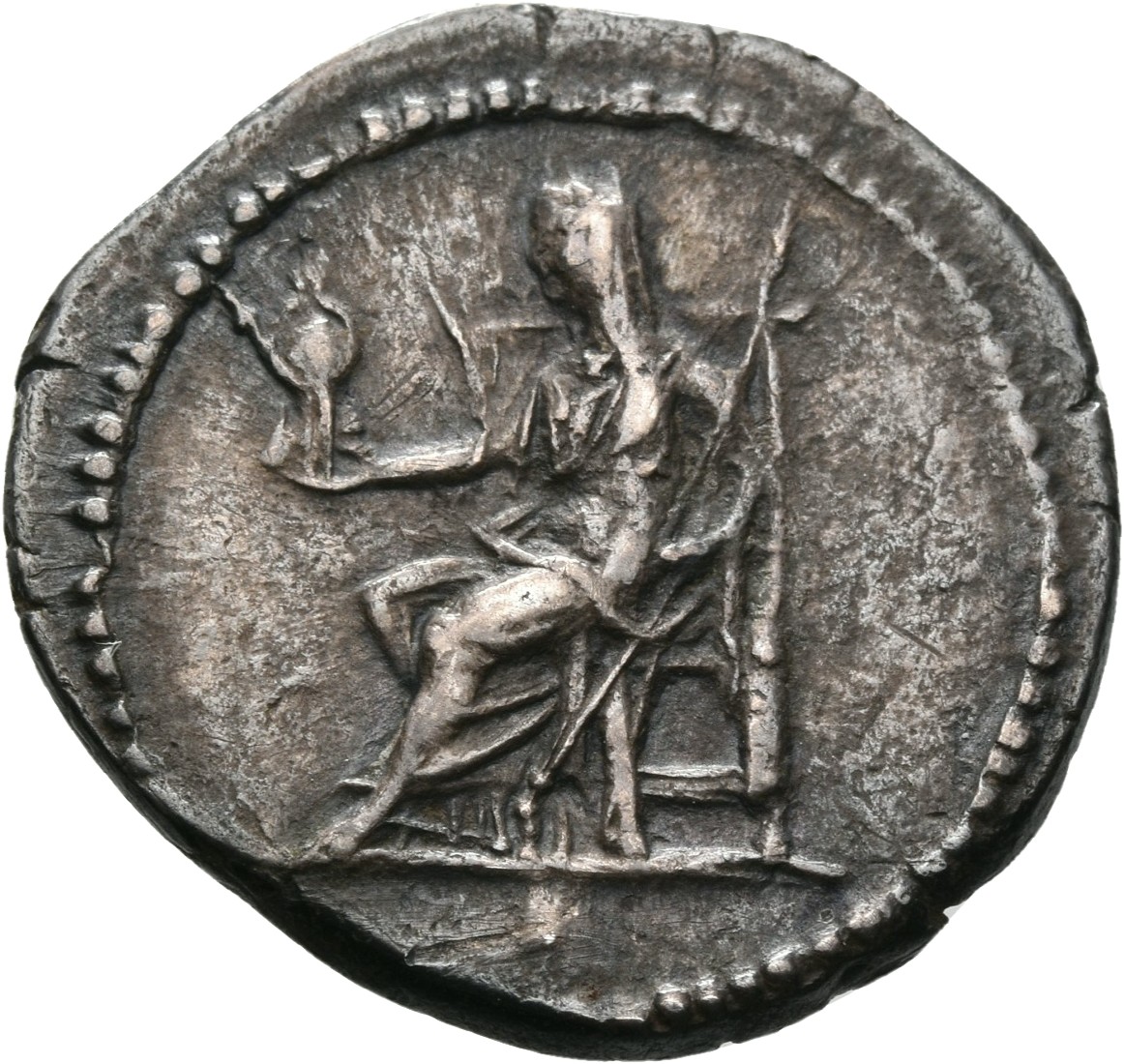 RIC II, Part 3 (second edition) Hadrian 2486 Hadrian reverse, Vesta seated left, holding palladium and sceptre