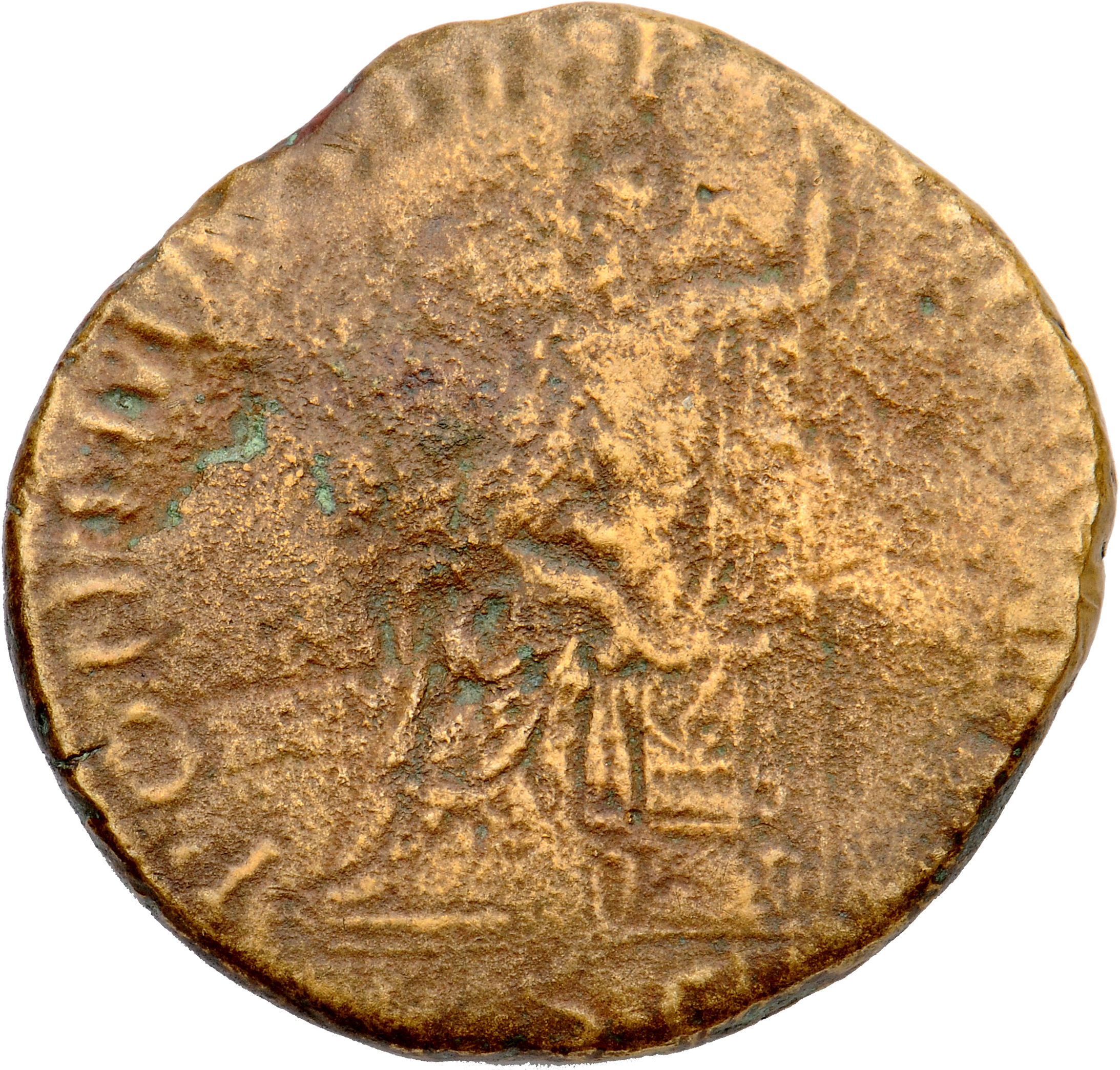 RIC II, Part 3 (second edition) Hadrian 249 Hadrian reverse, Jupiter standing left, holding Victory and sceptre
