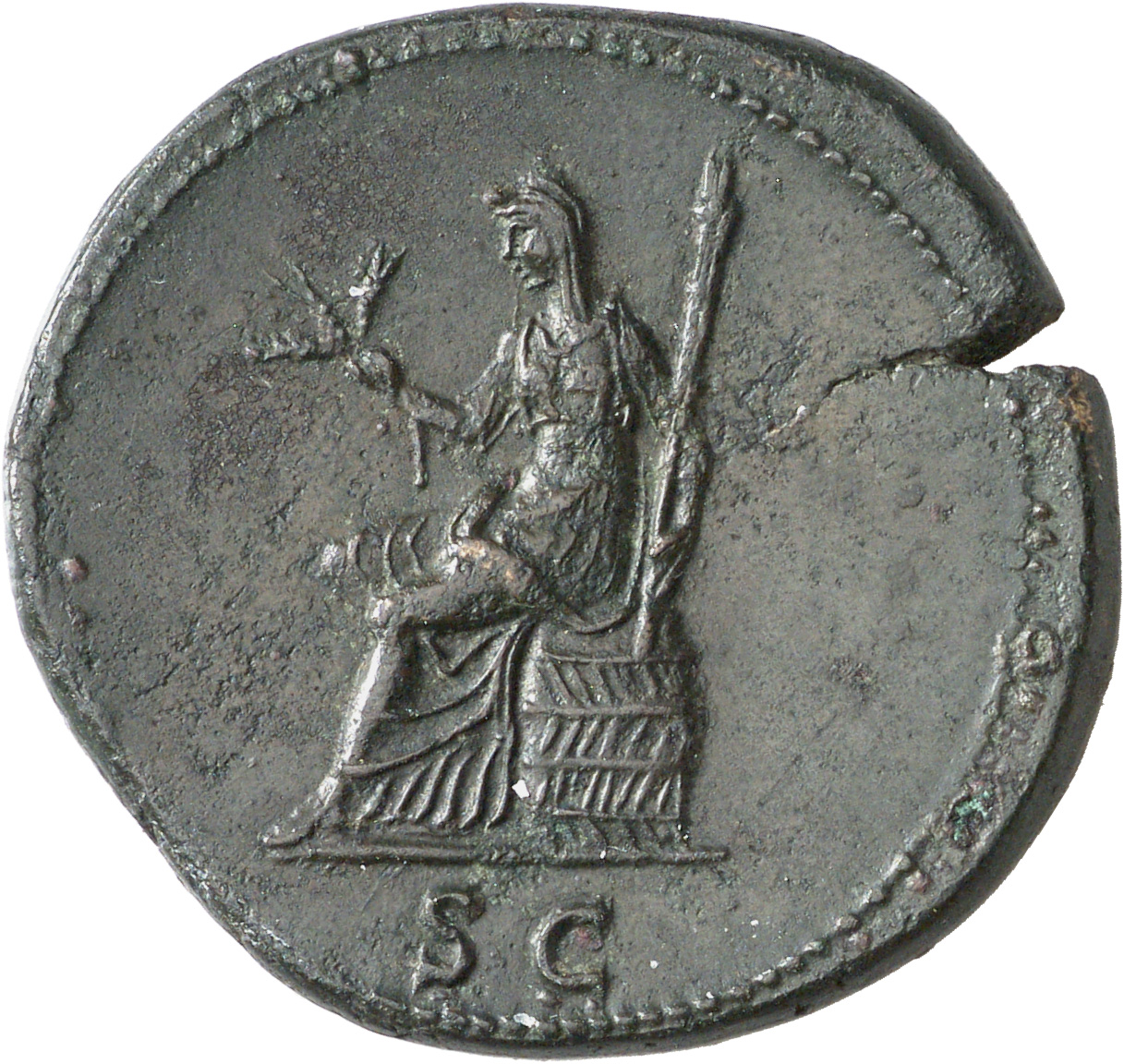 RIC II, Part 3 (second edition) Hadrian 2493 Hadrian reverse, Ceres seated left on basket, holding corn ears or poppies an...